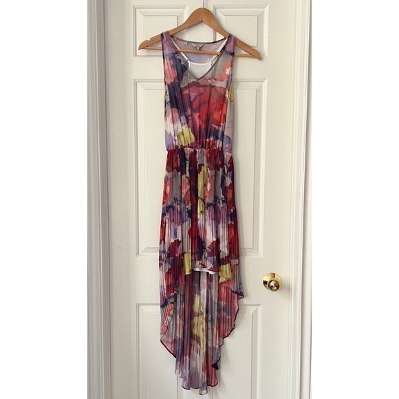 Guess Kaleido Pleated High-Low Dress - Picture 3 of 8